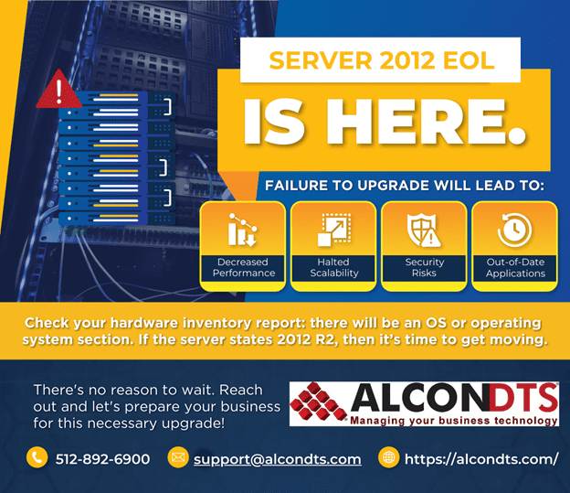 Microsoft Server 2012 end of life; EOL