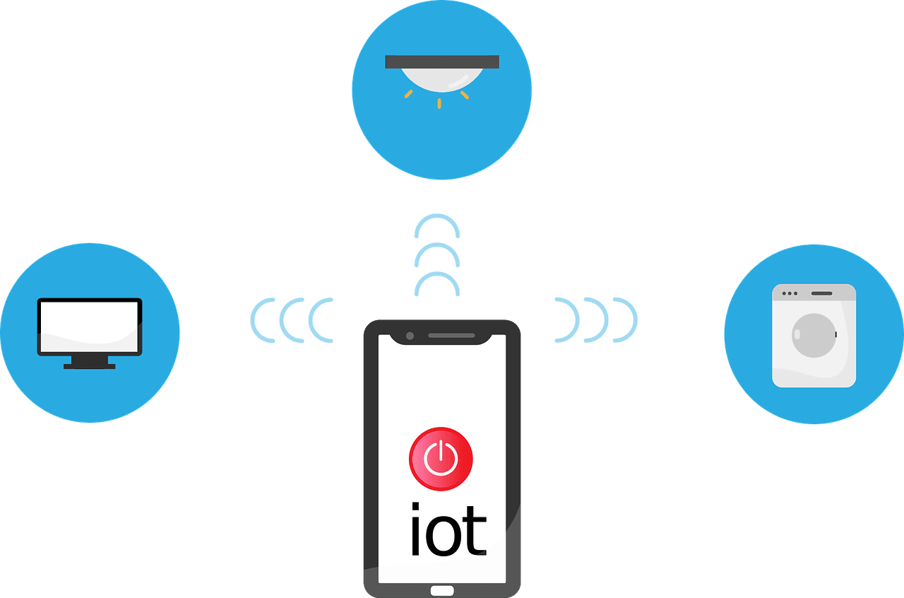 Free internet of things iot network vector