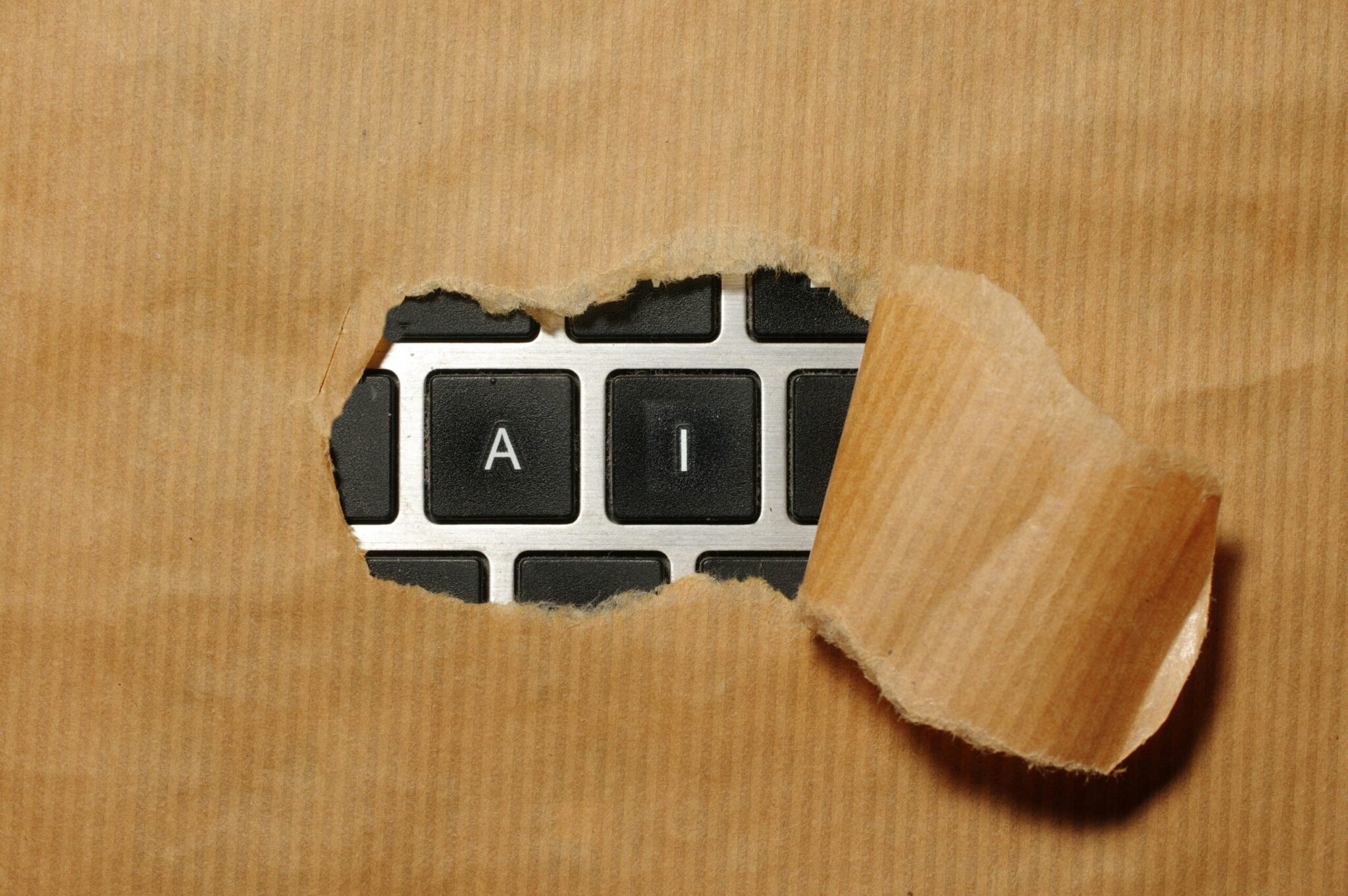 AI-for-Efficiency_-How-to-Automate-Daily-Tasks-and-Free-Up-Your-Time-Without-a-Huge-Budget-scaledjpg | ALCON DTS: Austin Best Managed IT Support Services A piece of cardboard with a keyboard appearing through it