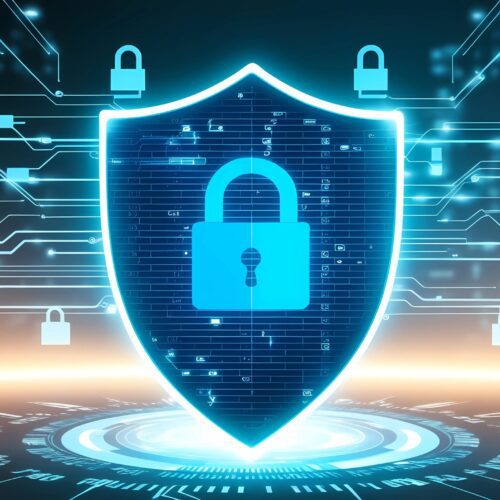 Free ai generated cybersecurity digital shield illustration
